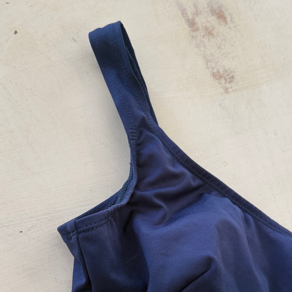 Navy One-Piece Swimsuit with Side Tie - Picture 6 of 11
